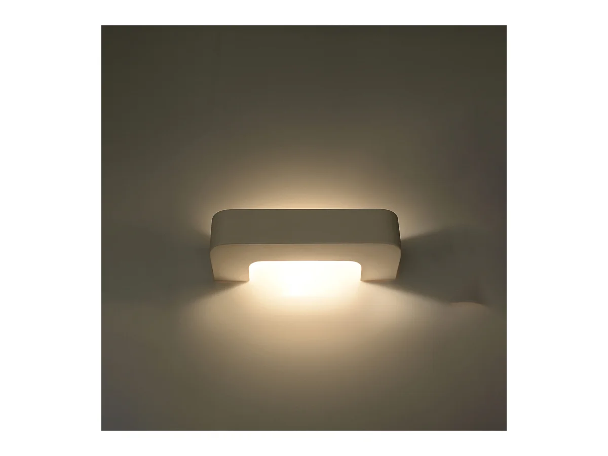 Lampade da parete Briow moderno di ceramica - 1 sorgenti luminose 4000K - L.36 x A.7,5 cm - bianco