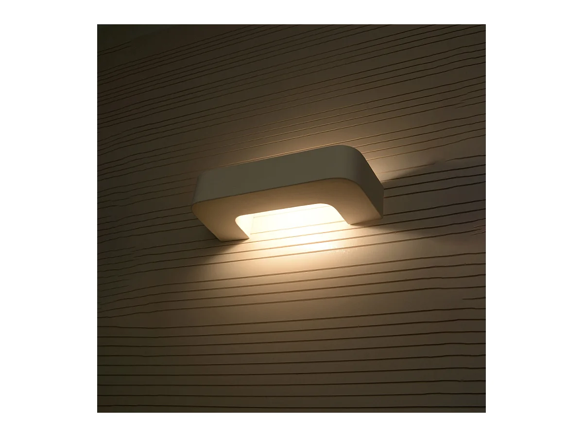 Lampade da parete Briow moderno di ceramica - 1 sorgenti luminose 4000K - L.36 x A.7,5 cm - bianco
