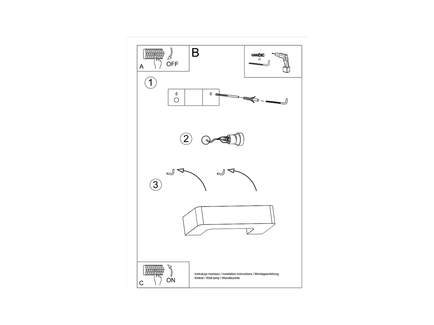Lampade da parete Briow moderno di ceramica - 1 sorgenti luminose 4000K - L.36 x A.7,5 cm - bianco