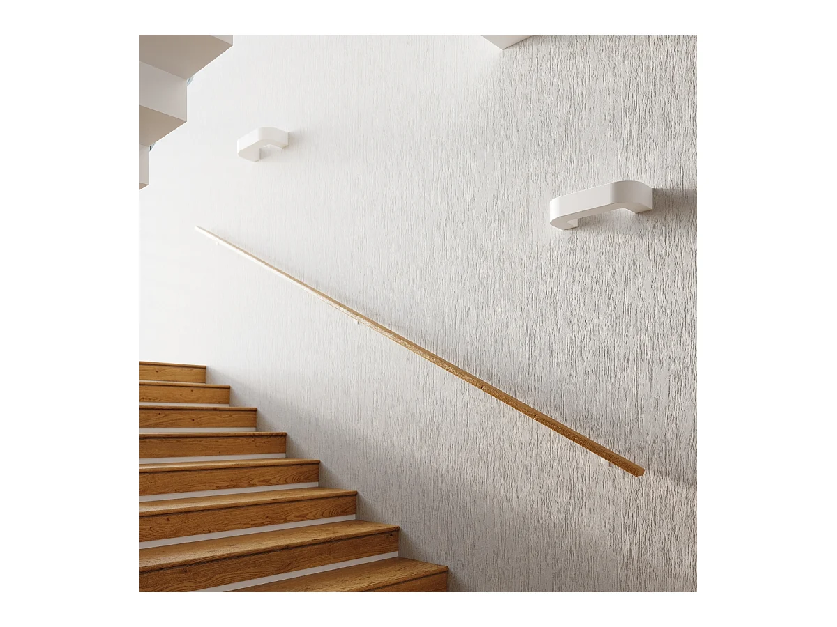 Lampade da parete Briow moderno di ceramica - 1 sorgenti luminose 4000K - L.36 x A.7,5 cm - bianco