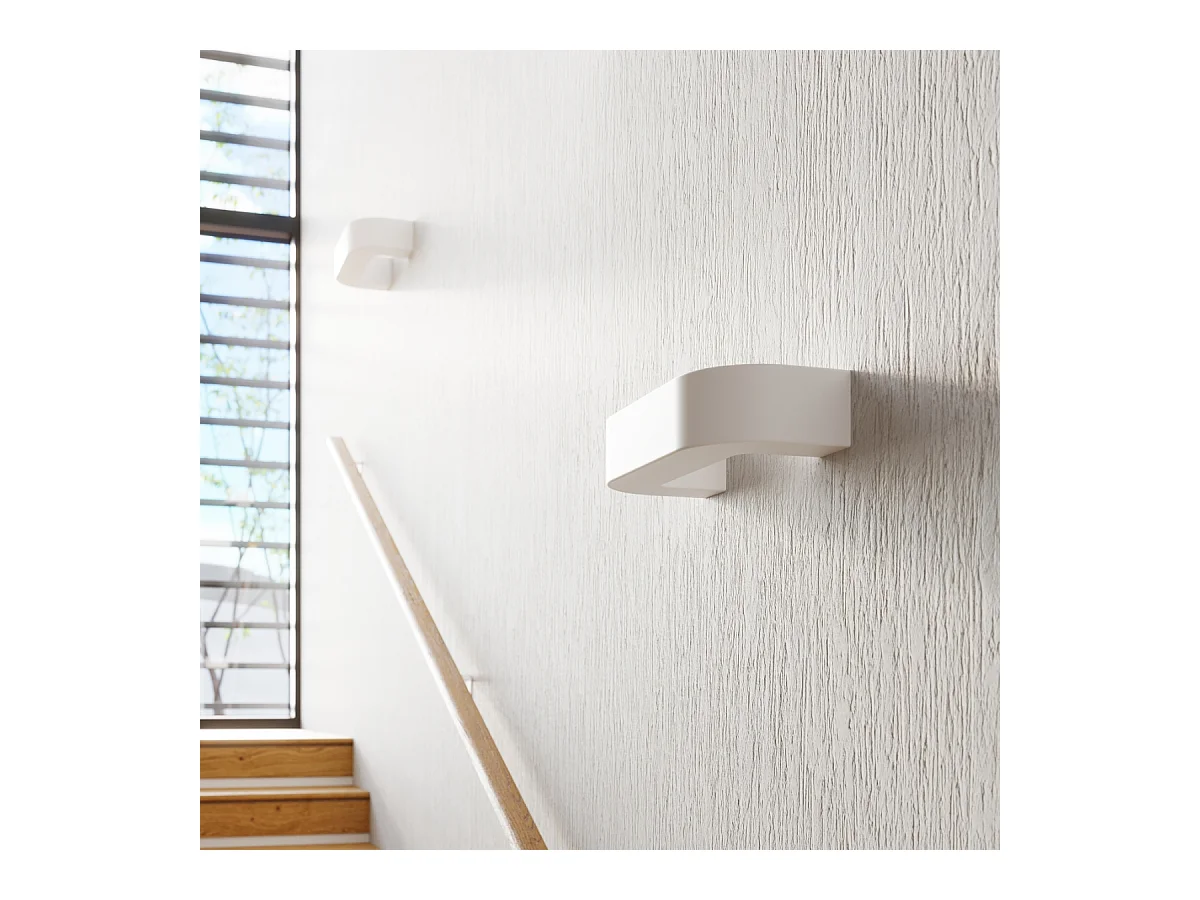 Lampade da parete Briow moderno di ceramica - 1 sorgenti luminose 4000K - L.36 x A.7,5 cm - bianco