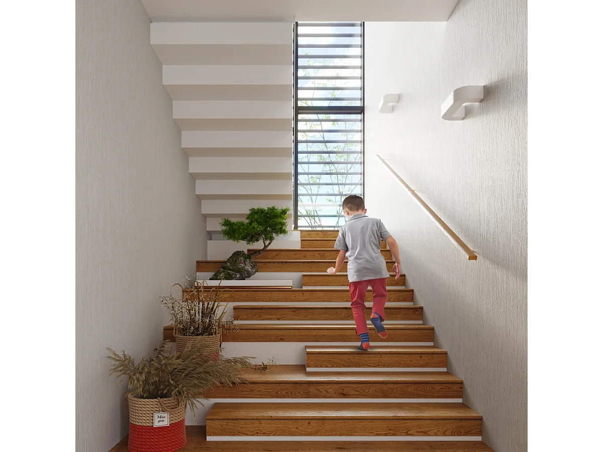 Appliques Briow moderne en céramique - 1 sources lumineuses 4000K - L.36 x H.7,5 cm - blanc