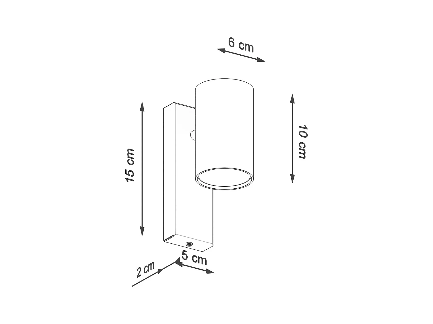 Wandlampen Nutiq modern van  - 1 lichtbronnen 4000K - L.6 x H.15 cm - wit