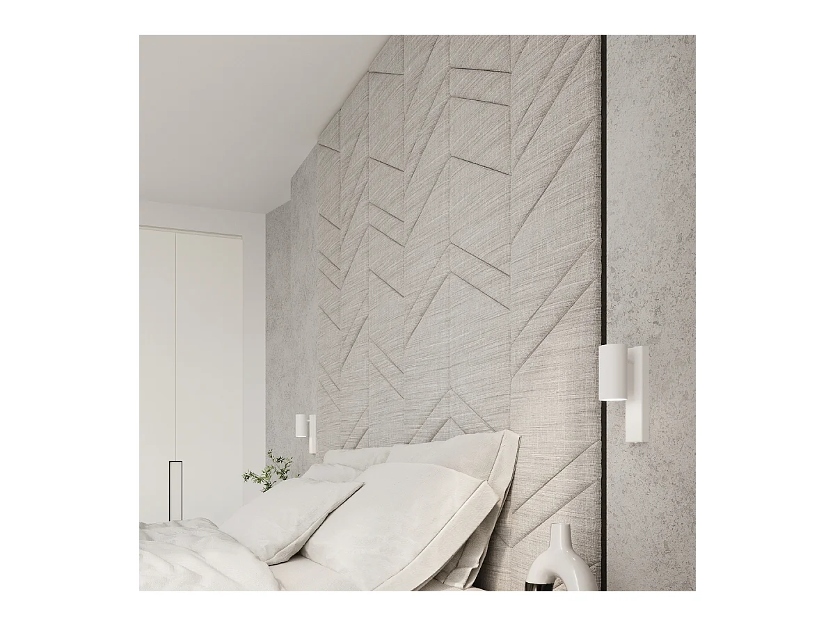 Wandlampen Nutiq modern van  - 1 lichtbronnen 4000K - L.6 x H.15 cm - wit