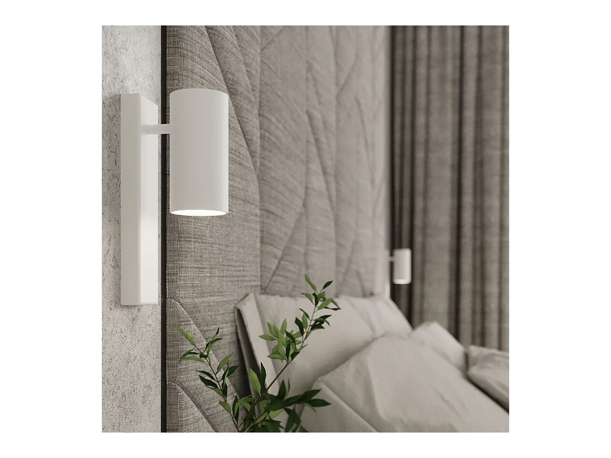 Wandlampen Nutiq modern van  - 1 lichtbronnen 4000K - L.6 x H.15 cm - wit