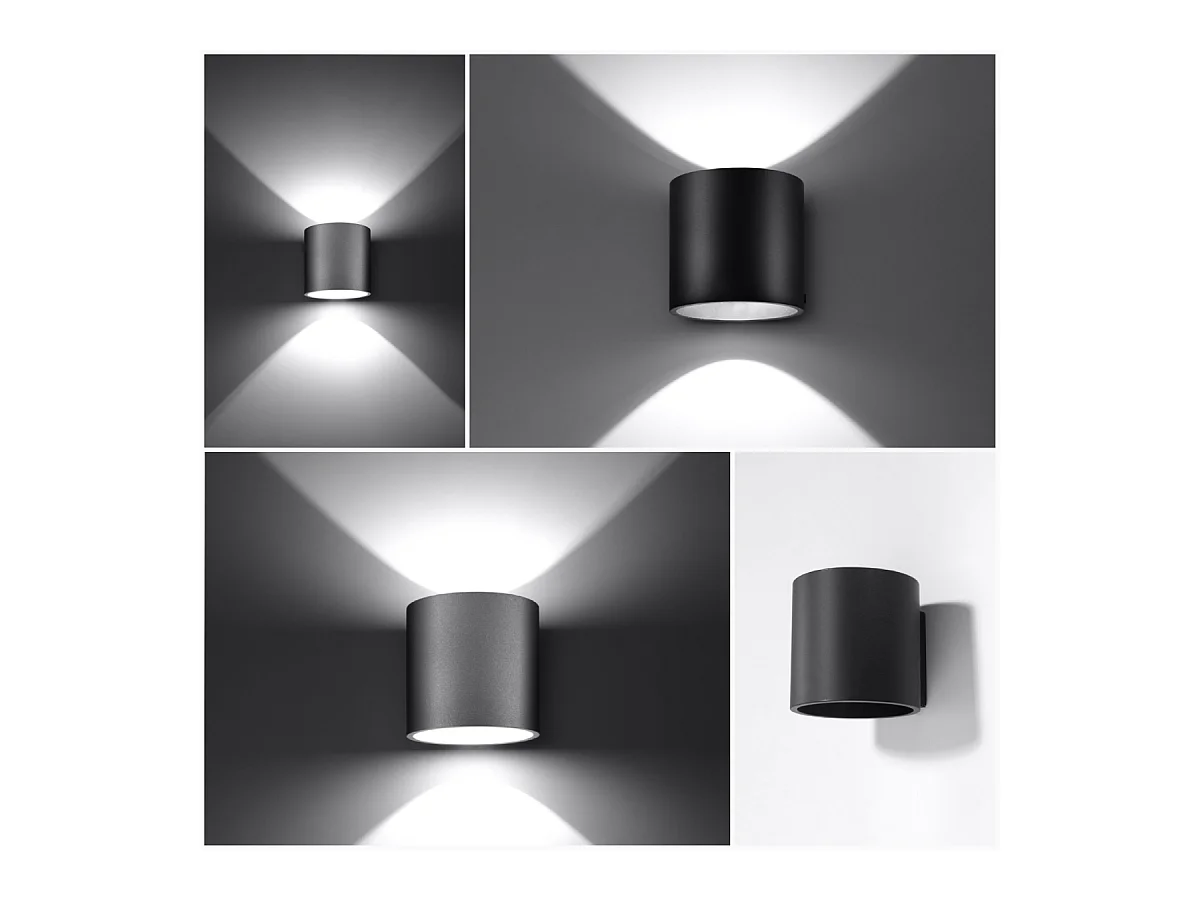 Lampade da parete Celeris moderno di alluminio - 1 sorgenti luminose 4000K - L.10 x A.10 cm - grigio