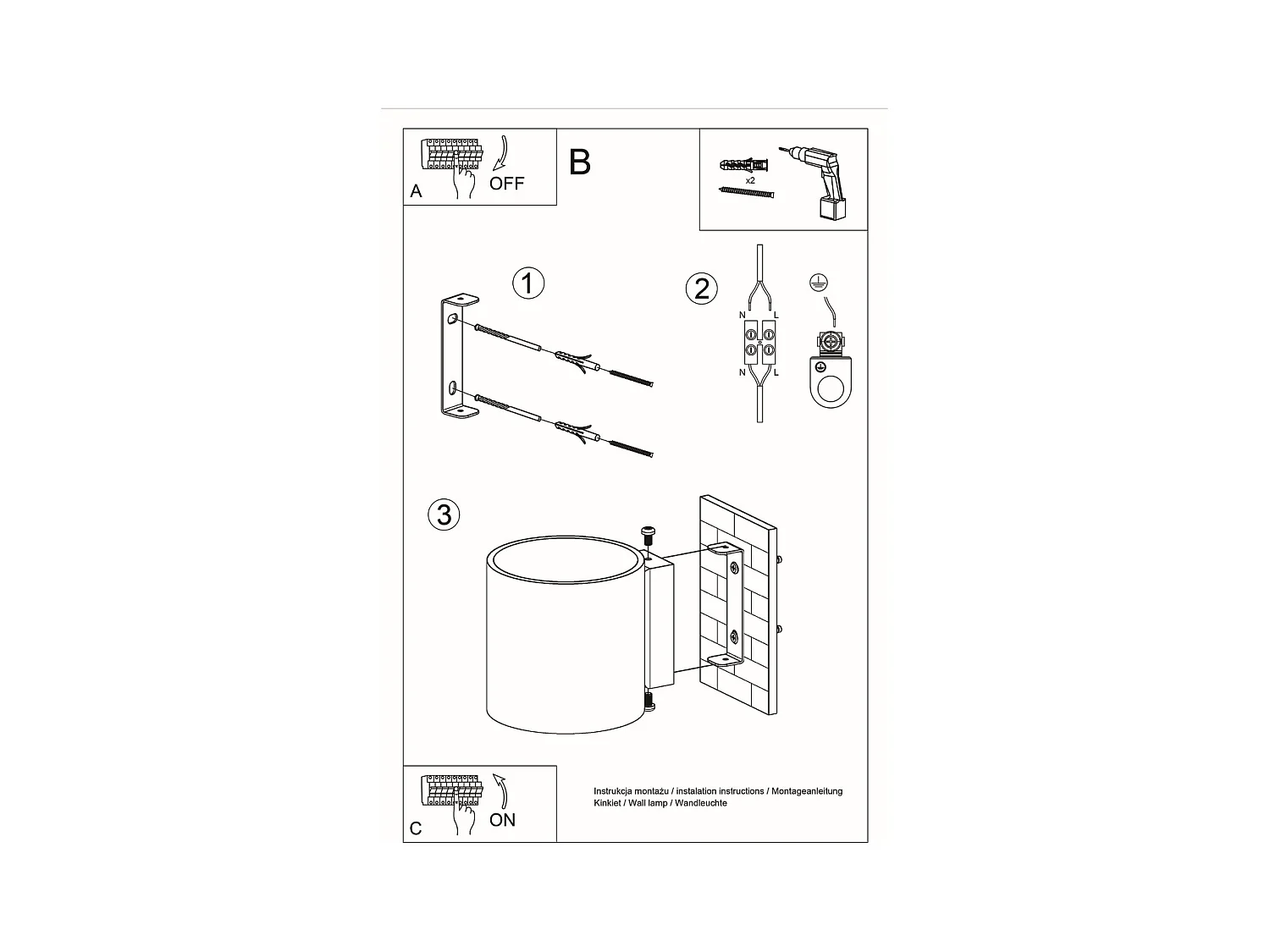 Lampade da parete Celeris moderno di alluminio - 1 sorgenti luminose 4000K - L.10 x A.10 cm - grigio
