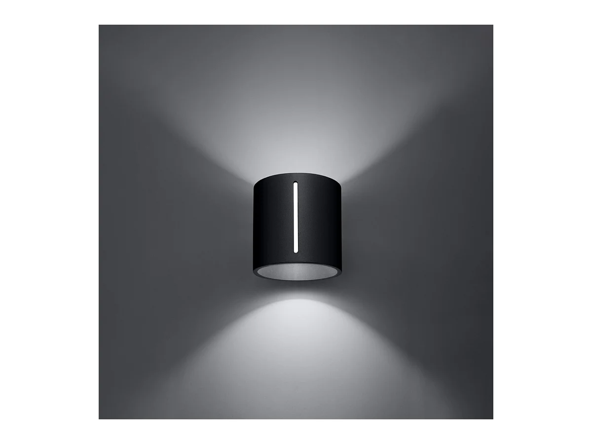 Wandlampen Brich modern aus  Aluminium - 1 lichtquellen 4000K - L.10 x H. cm - Schwarz