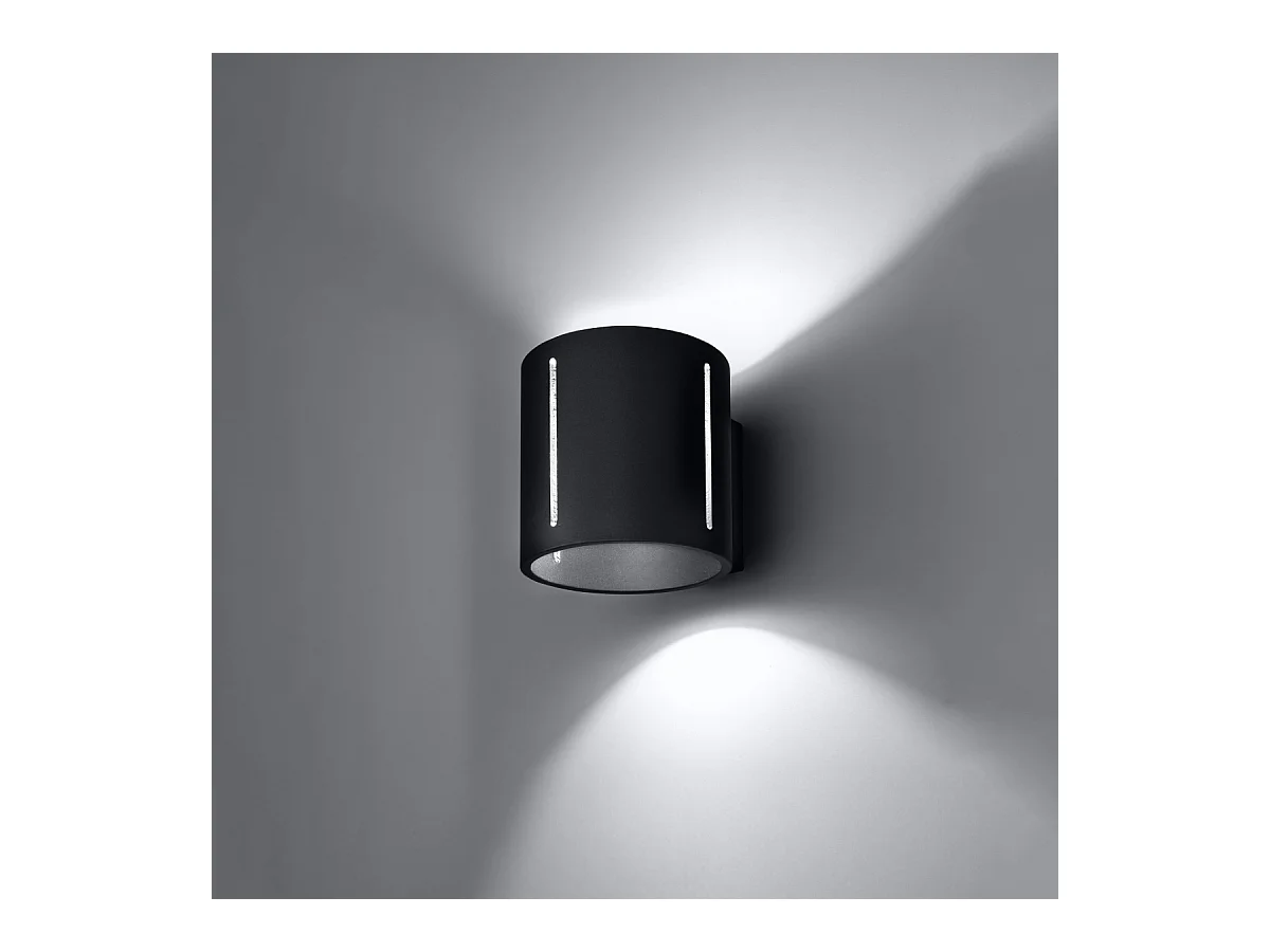 Wandlampen Brich modern aus  Aluminium - 1 lichtquellen 4000K - L.10 x H. cm - Schwarz