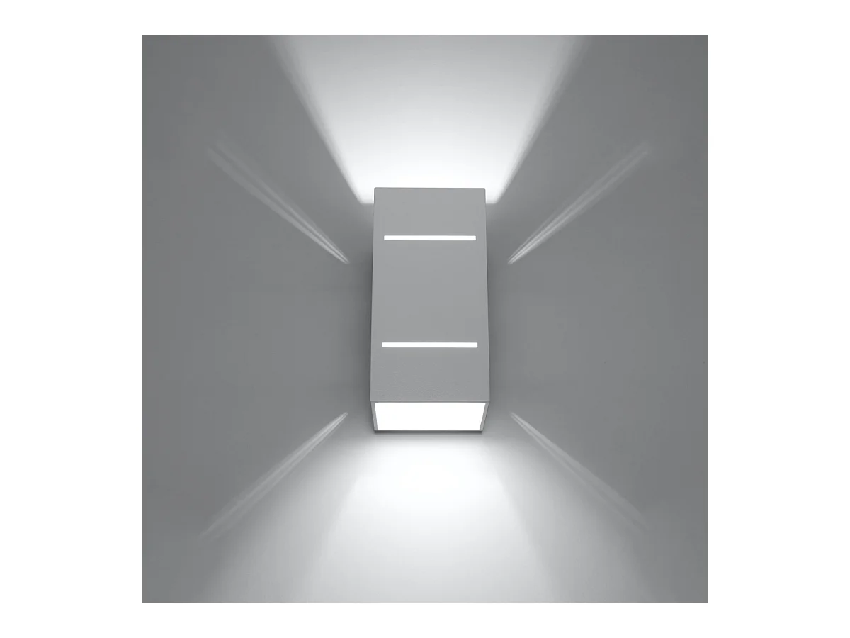 Candeeiros de parede Vivus sótão, alumínio - 1 fontes de luz 4000K - L.10 x H.20 cm - branco