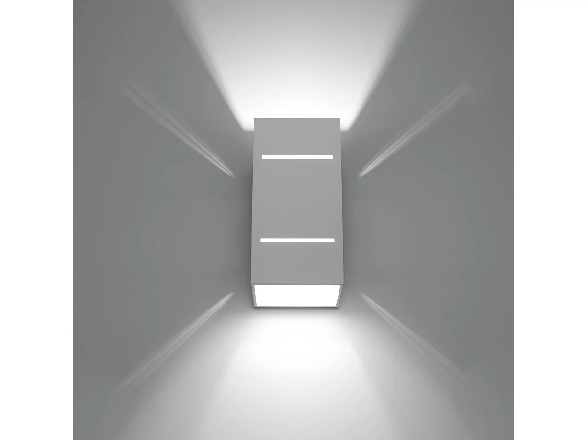 Appliques Vivus grenier en aluminium - 1 sources lumineuses 4000K - L.10 x H.20 cm - blanc