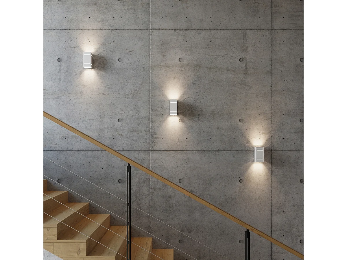 Appliques Vivus grenier en aluminium - 1 sources lumineuses 4000K - L.10 x H.20 cm - blanc