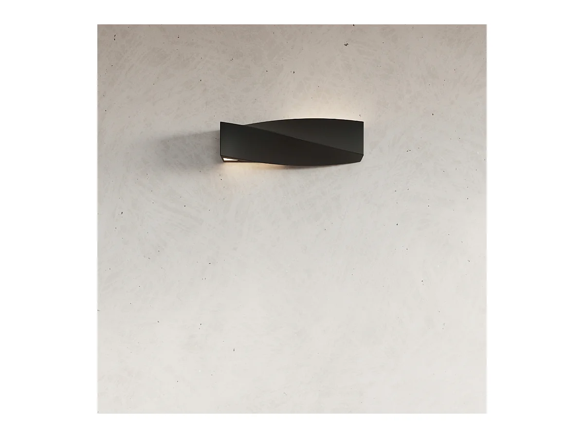 Wandlampen Sigmonix modern van  - 1 lichtbronnen 3000K - L.42 x H.14 cm - zwart