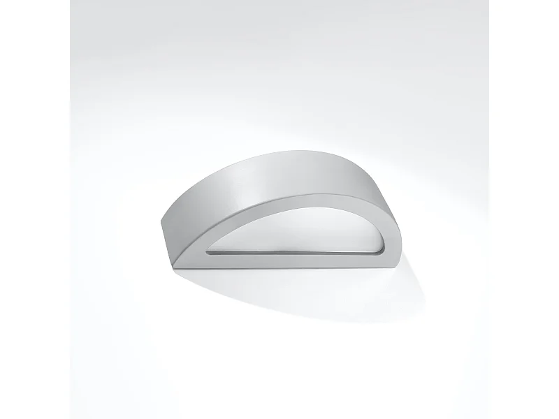 Lampade da parete Gloim moderno di ceramica/vetro - 1 sorgenti luminose 4000K - L.40,5 x A.10 cm - grigio
