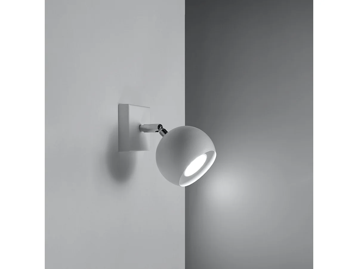 Appliques Rayis moderne en acier - 1 sources lumineuses 3000K - L.10 x H.10 cm - blanc