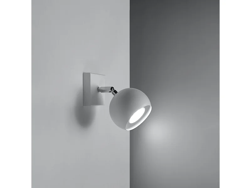 Wandlampen Rayis modern van  - 1 lichtbronnen 3000K - L.10 x H.10 cm - wit