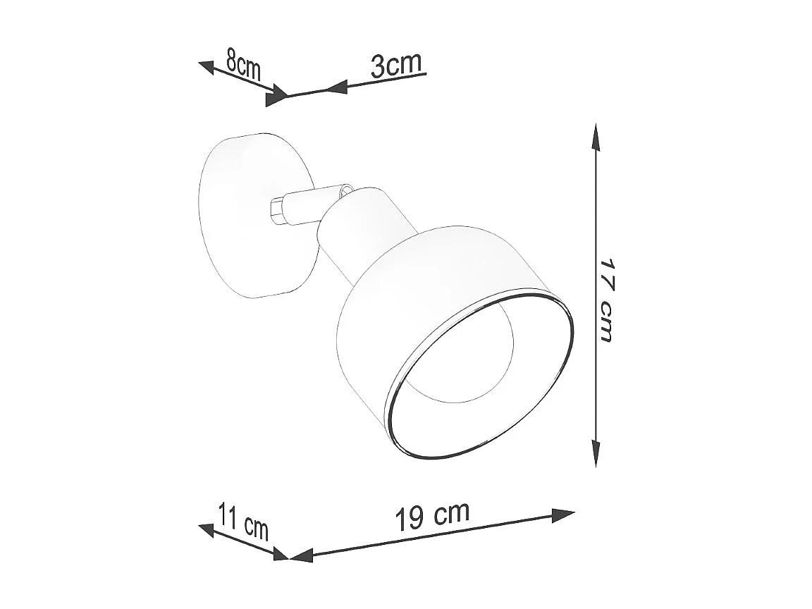 Appliques Zenda grenier en acier - 1 sources lumineuses 4000K - L.19 x H.17 cm - blanc