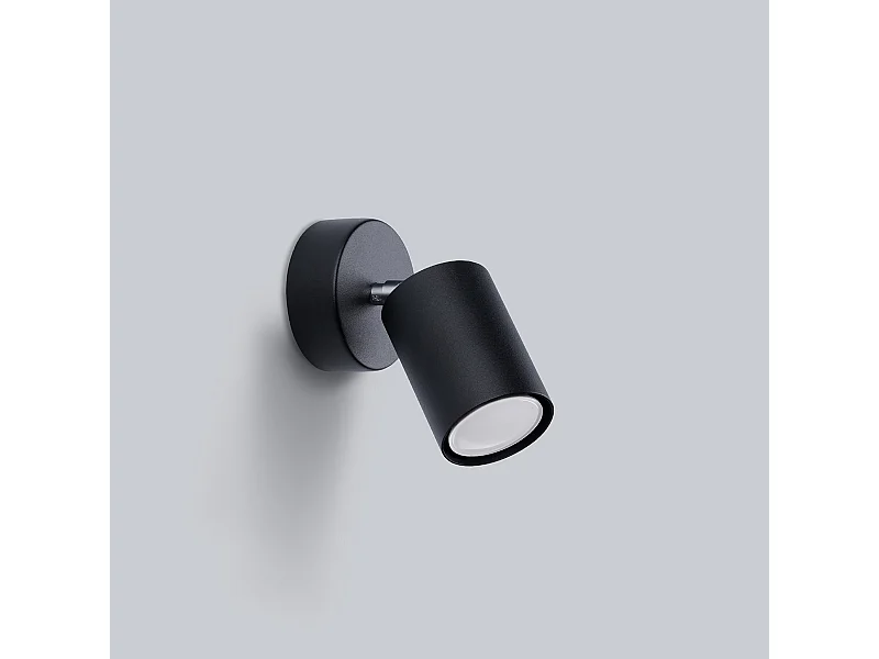 Appliques Torim minimaliste en acier - 1 sources lumineuses 4000K - L.8 x H.18,5 cm - noir