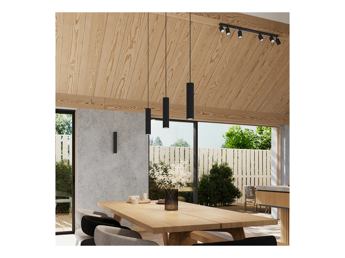 Wandlamp Gloow minimalistisch van  - 2 lichtbronnen 3000K - L.6,5 x H.20 cm - zwart