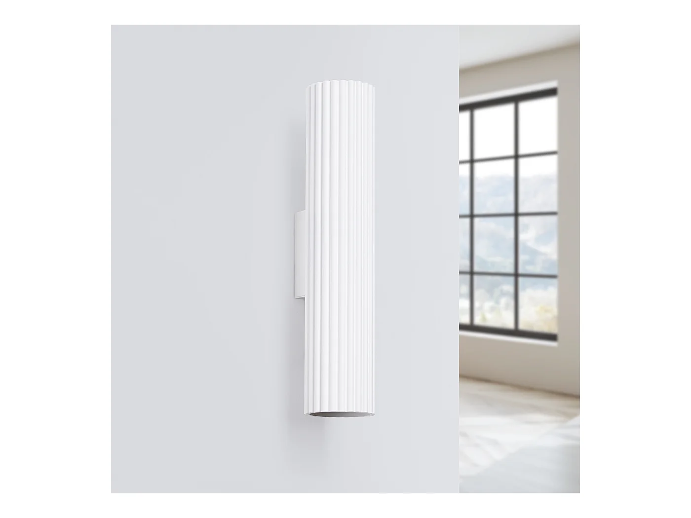 Applique Gloow minimaliste en aluminium - 2 sources lumineuses 4000K - L.6,5 x H.30 cm - blanc