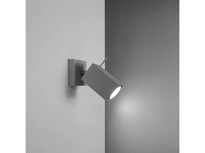 Wandlampen Briow modern aus  Stahl - 1 lichtquellen 3000K - L.8 x H. cm - grau