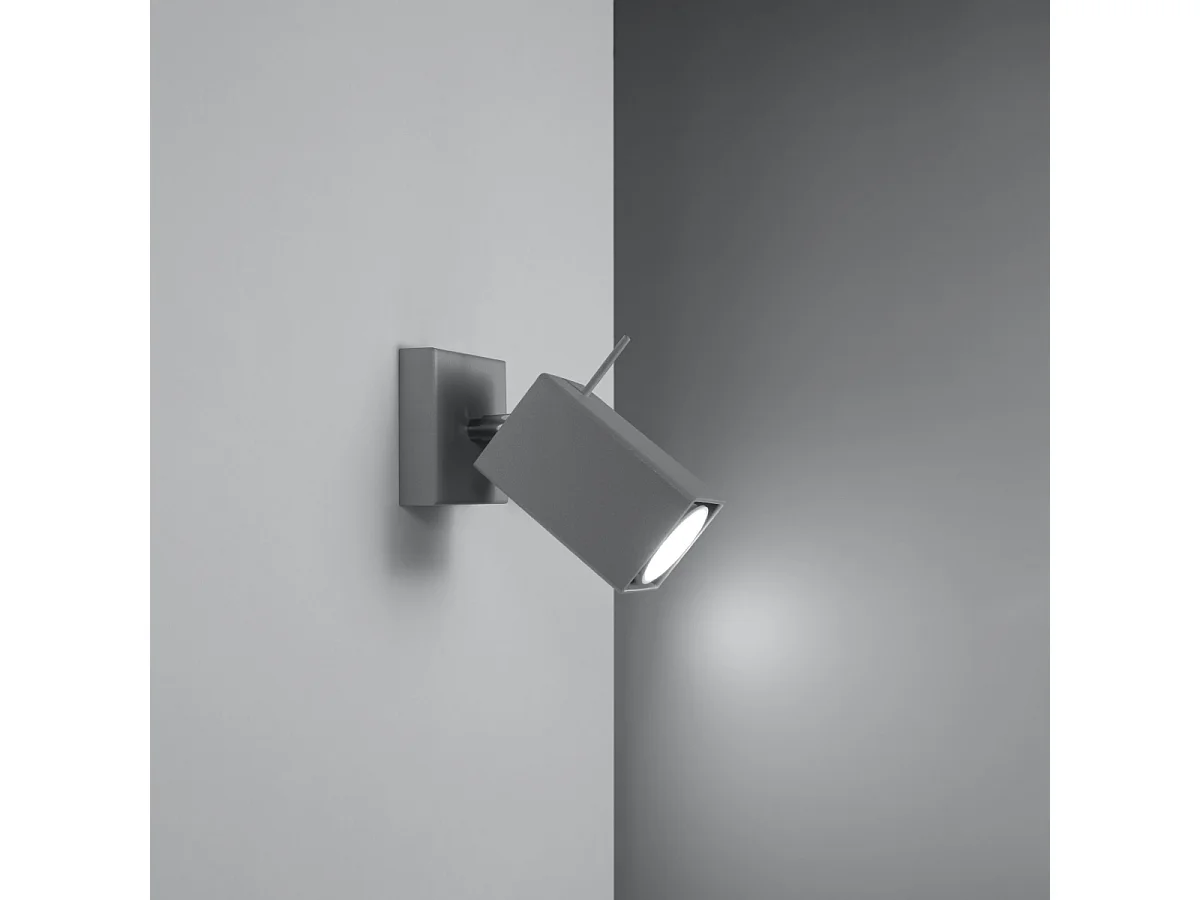 Wandlampen Briow modern aus  Stahl - 1 lichtquellen 3000K - L.8 x H. cm - grau