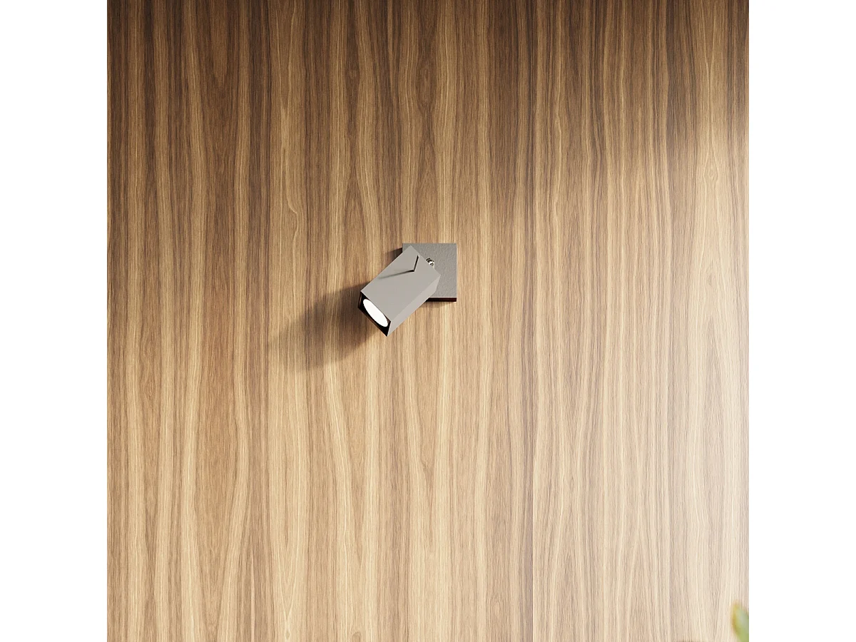 Appliques Briow moderne en acier - 1 sources lumineuses 3000K - L.8 x H.8 cm - gris