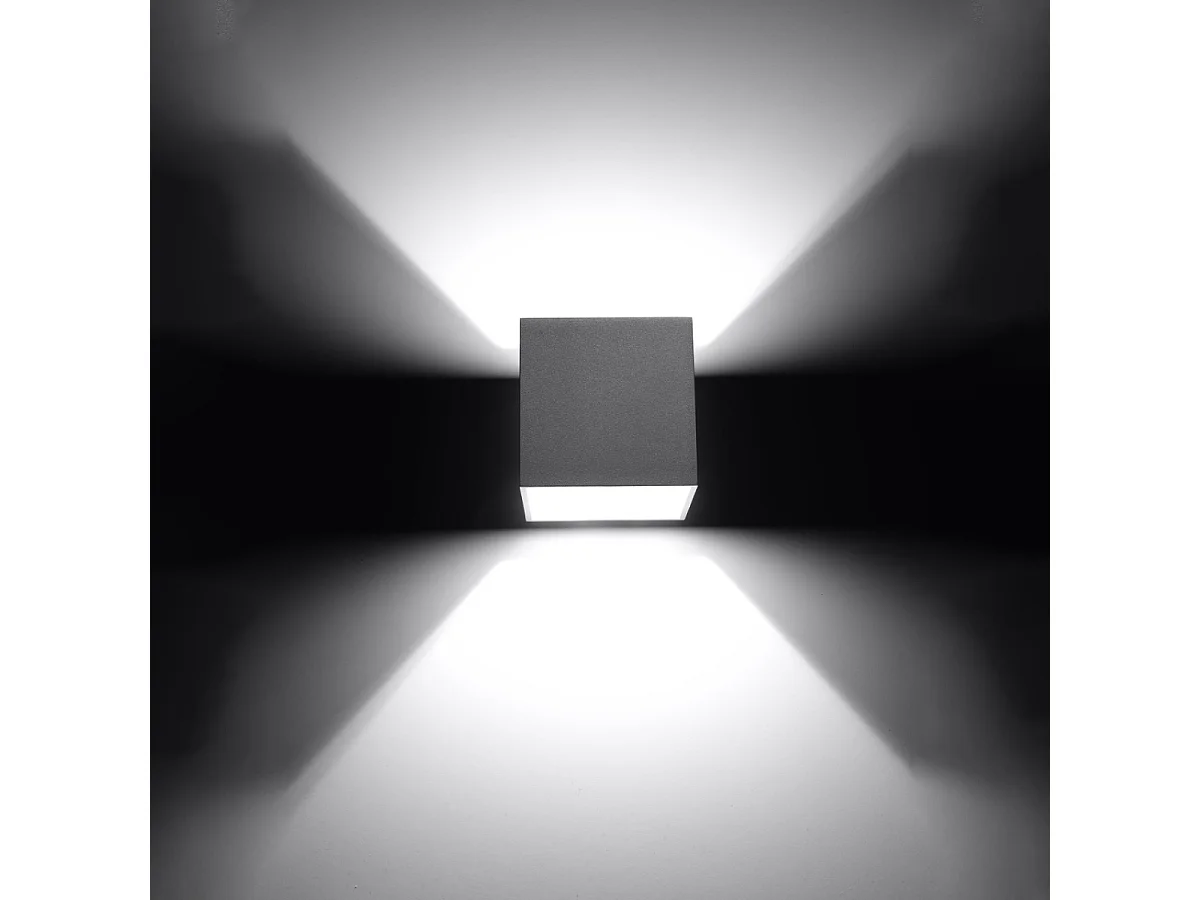 Appliques Quadx moderne en aluminium - 1 sources lumineuses 4000K - L.10 x H.10 cm - gris