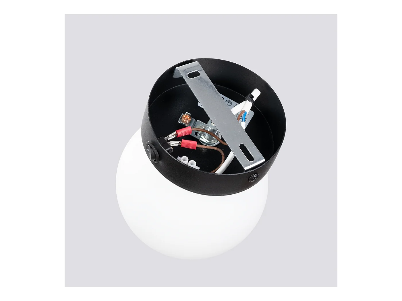 Lampa ścienna nowoczesny Zynfi, stal/szkło - 1 źródło światła 4000K - L.12 x H.12 cm - czarny