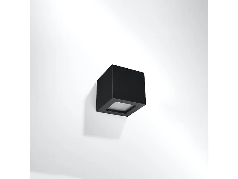 Wandlampen Astra modern van  - 1 lichtbronnen 4000K - L.14 x H.14 cm - zwart