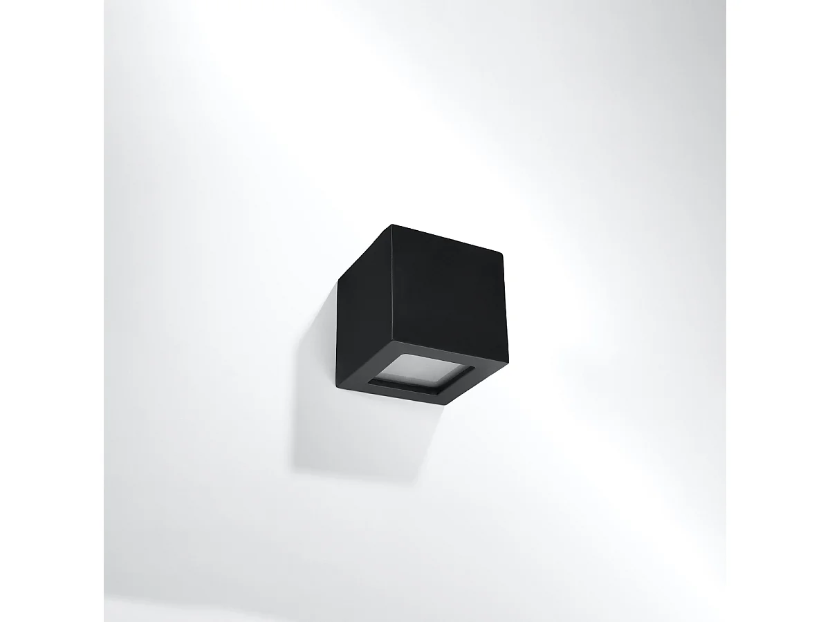 Wandlampen Astra modern aus  Keramik/Glas - 1 lichtquellen 4000K - L.14 x H. cm - Schwarz