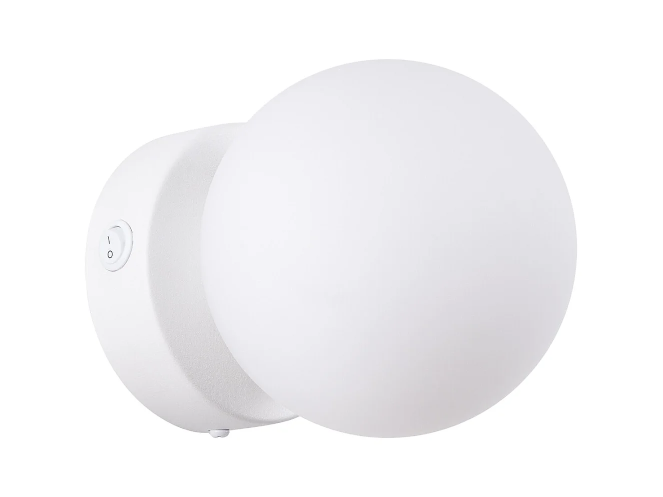 Lampada da parete Zynfi moderno di acciaio/vetro - 1 sorgenti luminose 4000K - L.12 x A.12 cm - bianco