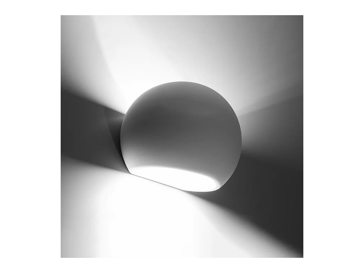 Lampade da parete Torix moderno di ceramica - 1 sorgenti luminose 4000K - L.18 x A.14,5 cm - bianco