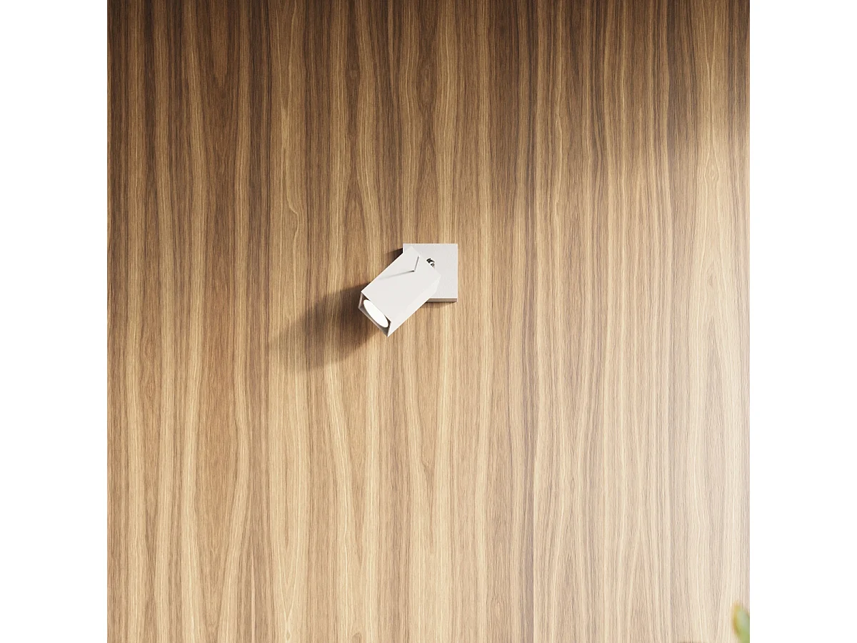 Appliques Briow moderne en acier - 1 sources lumineuses 4000K - L.8 x H.8 cm - blanc