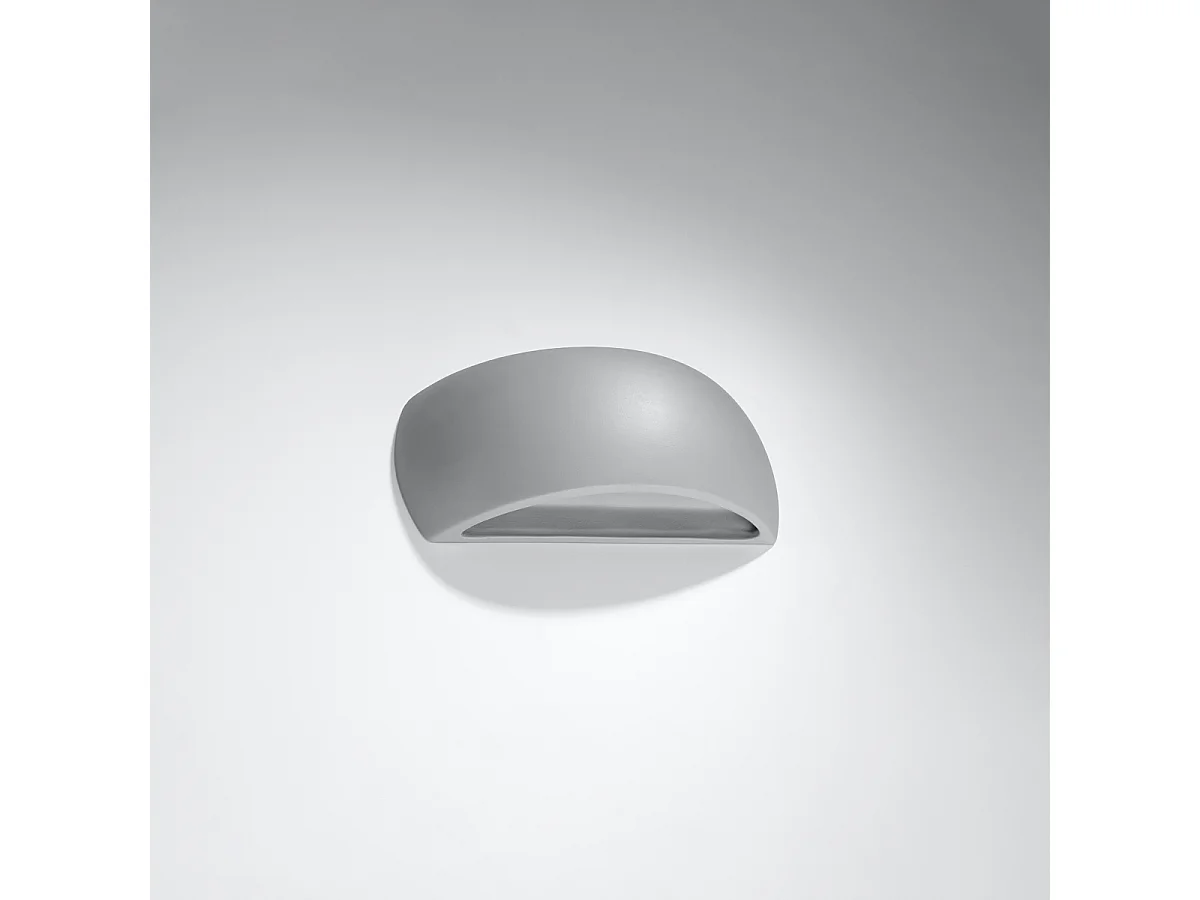 Appliques Torow moderne en céramique - 1 sources lumineuses 4000K - L.32 x H.14 cm - gris