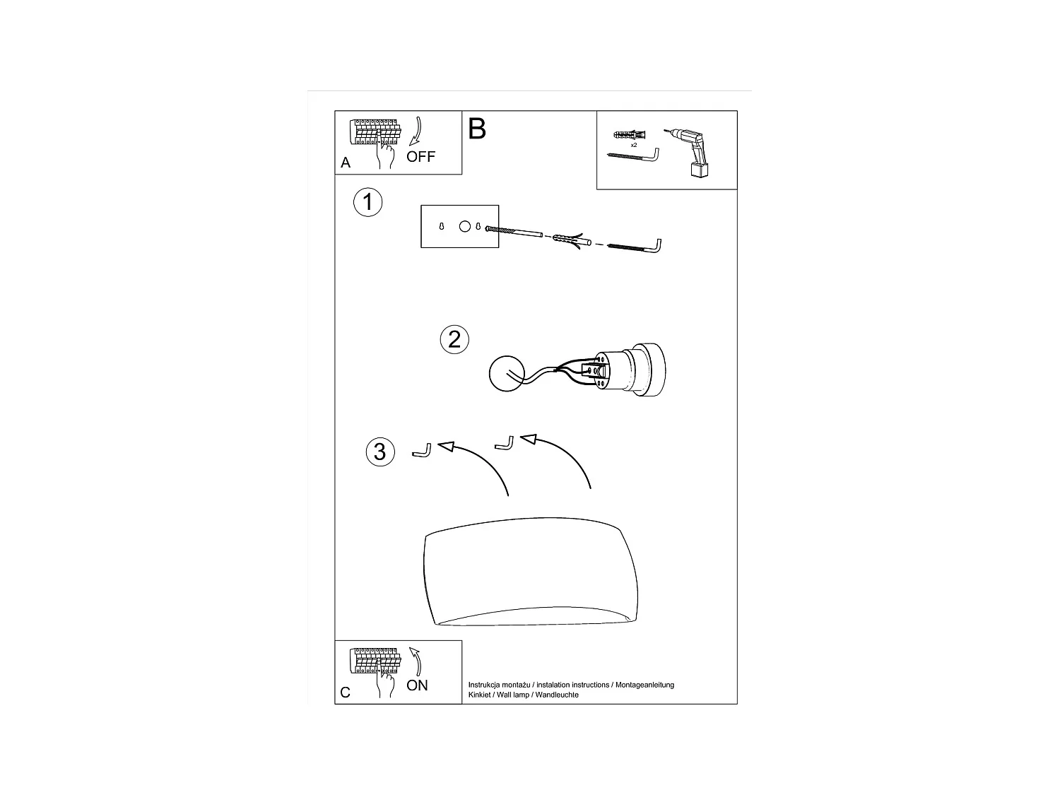 Appliques Torow moderne en céramique - 1 sources lumineuses 4000K - L.32 x H.14 cm - gris
