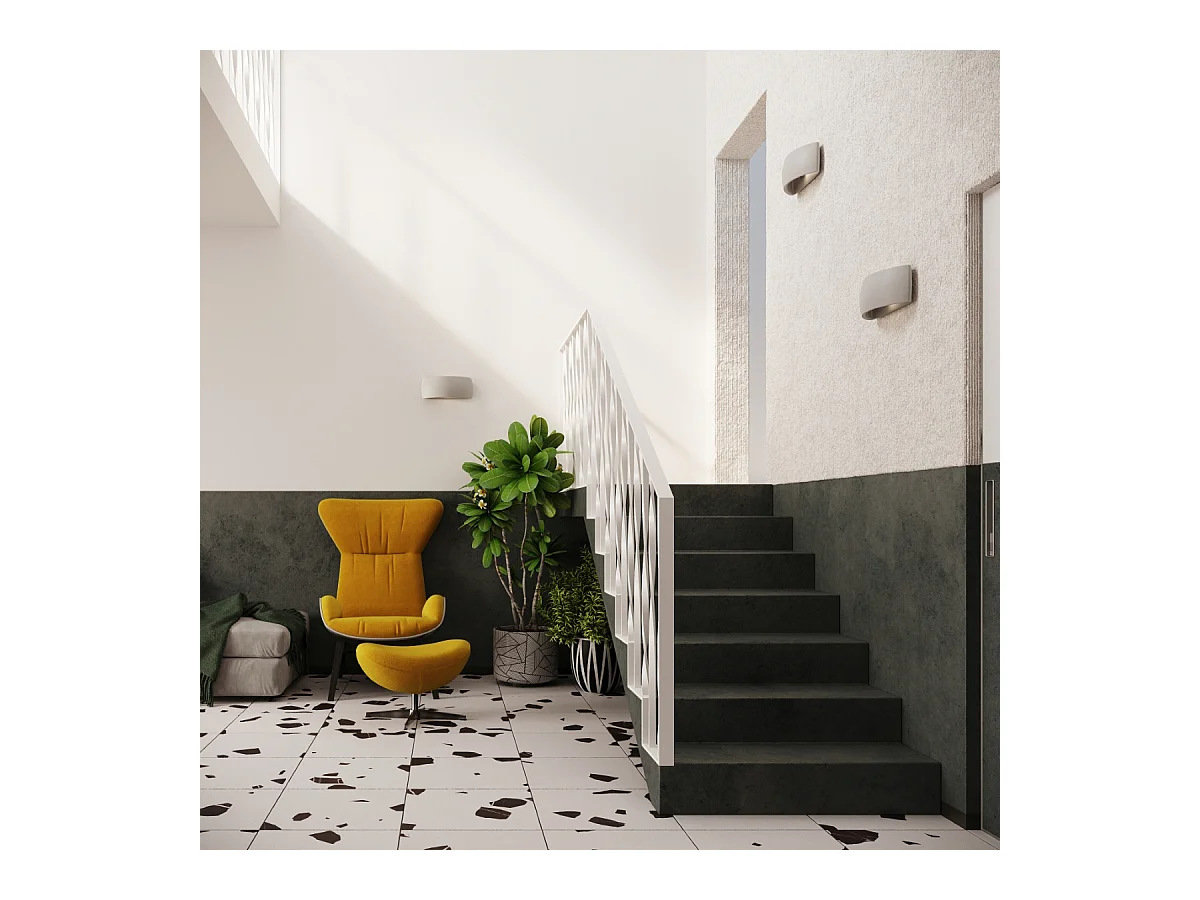 Appliques Torow moderne en céramique - 1 sources lumineuses 4000K - L.32 x H.14 cm - gris