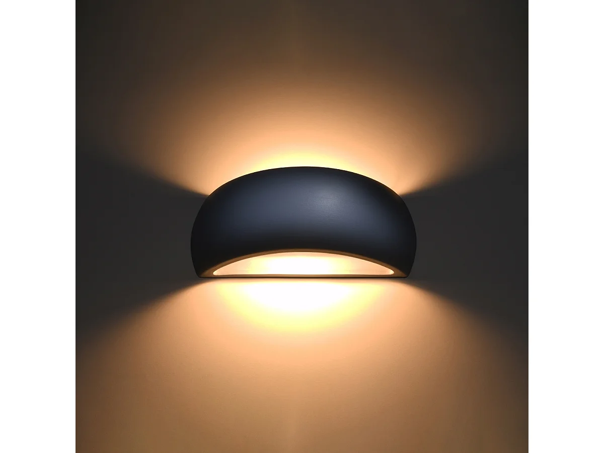 Appliques Torow moderne en céramique - 1 sources lumineuses 4000K - L.32 x H.14 cm - gris