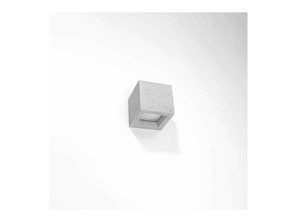 Wandlampen Astra modern aus  Beton/Glas - 1 lichtquellen 4000K - L.12 x H. cm - grau