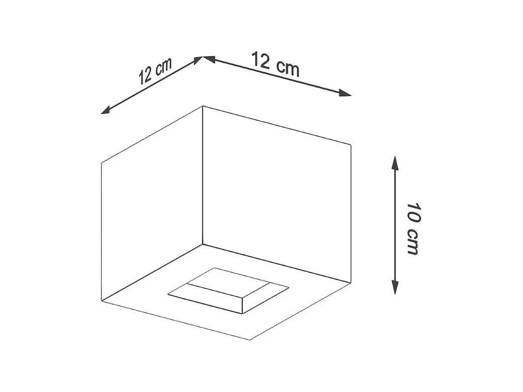Wandlampen Astra modern aus  Beton/Glas - 1 lichtquellen 4000K - L.12 x H. cm - grau