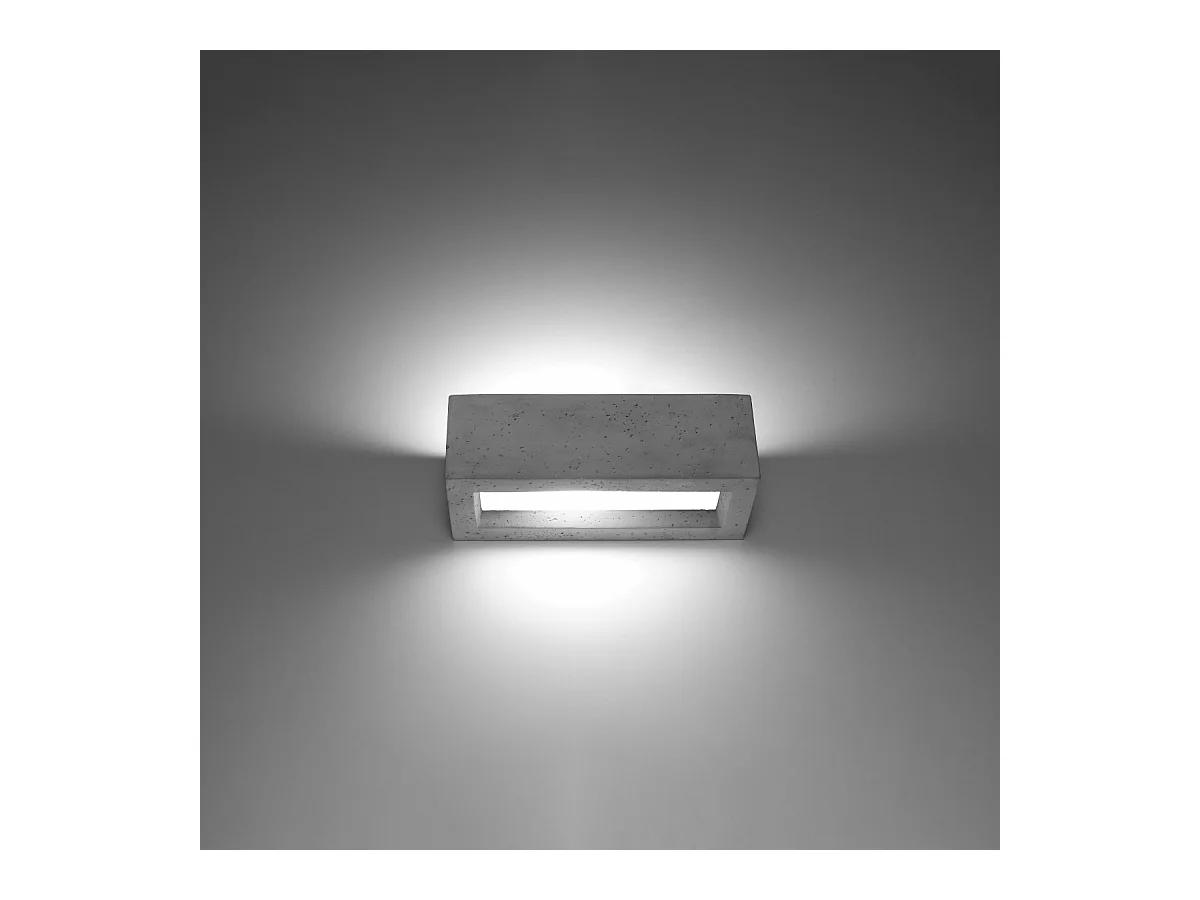 Wandlampen Solara modern van  - 1 lichtbronnen 4000K - L.30 x H.10 cm - grijs