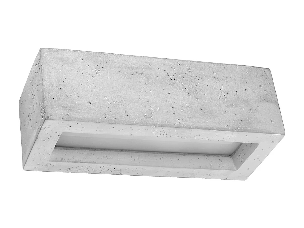 Appliques Solara moderne en béton/verre - 1 sources lumineuses 4000K - L.30 x H.10 cm - gris