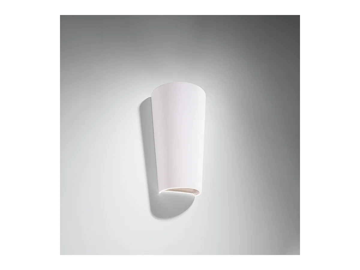 Lampade da parete Lanoo moderno di ceramica - 1 sorgenti luminose 4000K - L.16,5 x A.29 cm - bianco