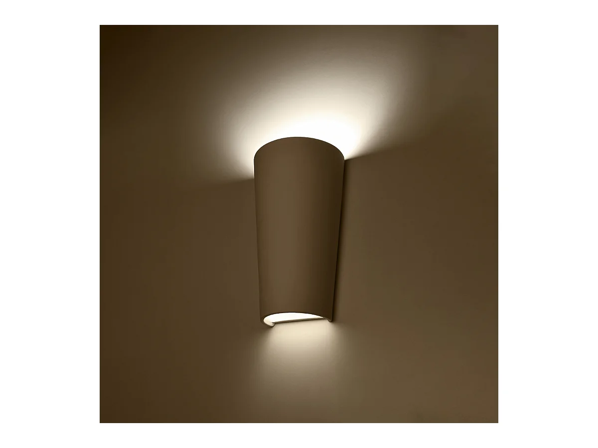 Lampade da parete Lanoo moderno di ceramica - 1 sorgenti luminose 4000K - L.16,5 x A.29 cm - bianco