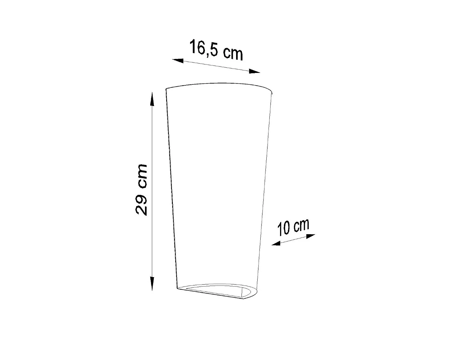 Lampade da parete Lanoo moderno di ceramica - 1 sorgenti luminose 4000K - L.16,5 x A.29 cm - bianco