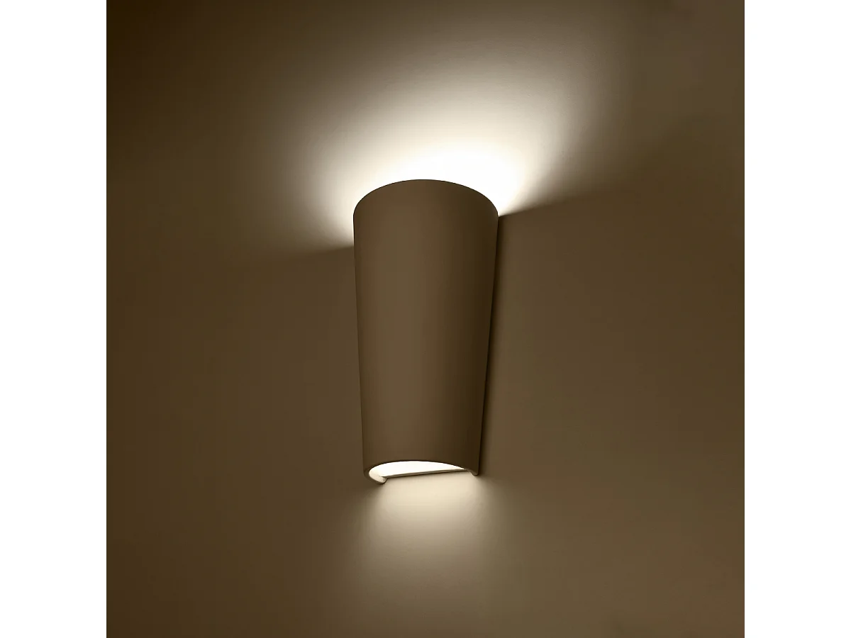 Appliques Lanoo moderne en céramique - 1 sources lumineuses 4000K - L.16,5 x H.29 cm - blanc
