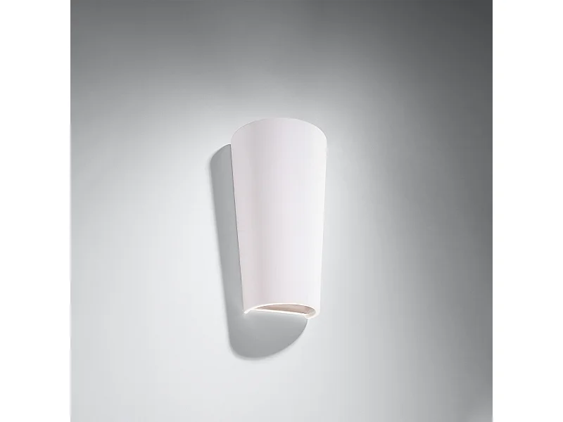 Appliques Lanoo moderne en céramique - 1 sources lumineuses 4000K - L.16,5 x H.29 cm - blanc
