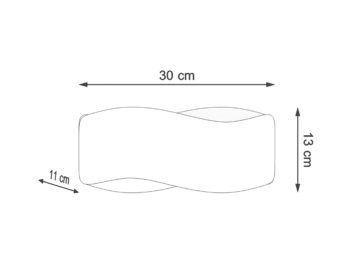 Wandlampen Zanila modern aus  Stahl - 1 lichtquellen 4000K - L.30 x H. cm - Schwarz