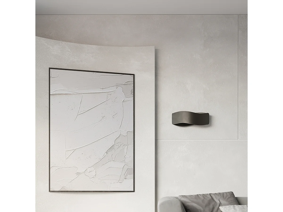 Appliques Zanila moderne en acier - 1 sources lumineuses 4000K - L.30 x H.13 cm - noir