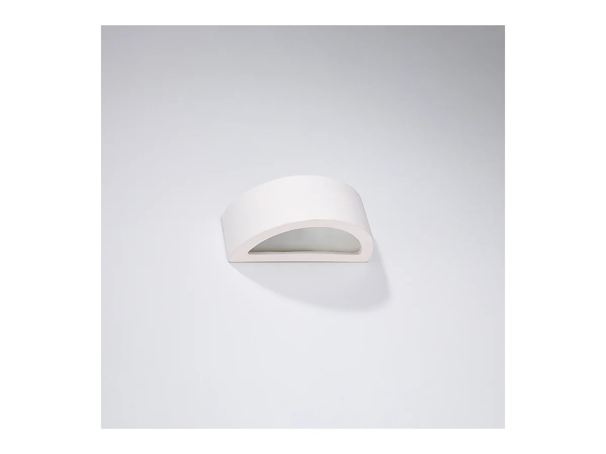Lampade da parete Gloim moderno di ceramica - 1 sorgenti luminose 4000K - L.30 x A.15 cm - bianco